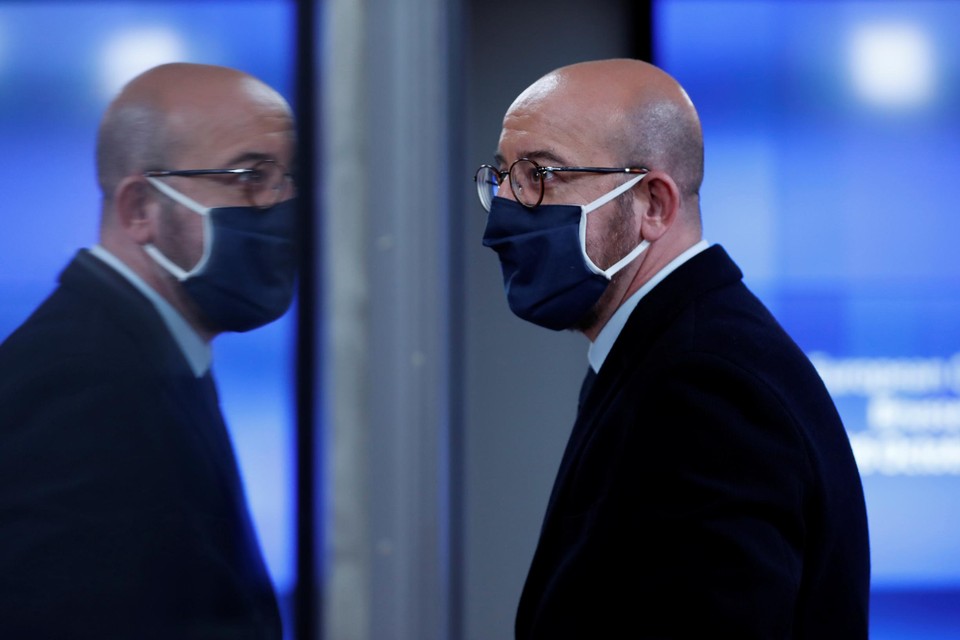Europees Raadsvoorzitter Charles Michel verlaat de top.