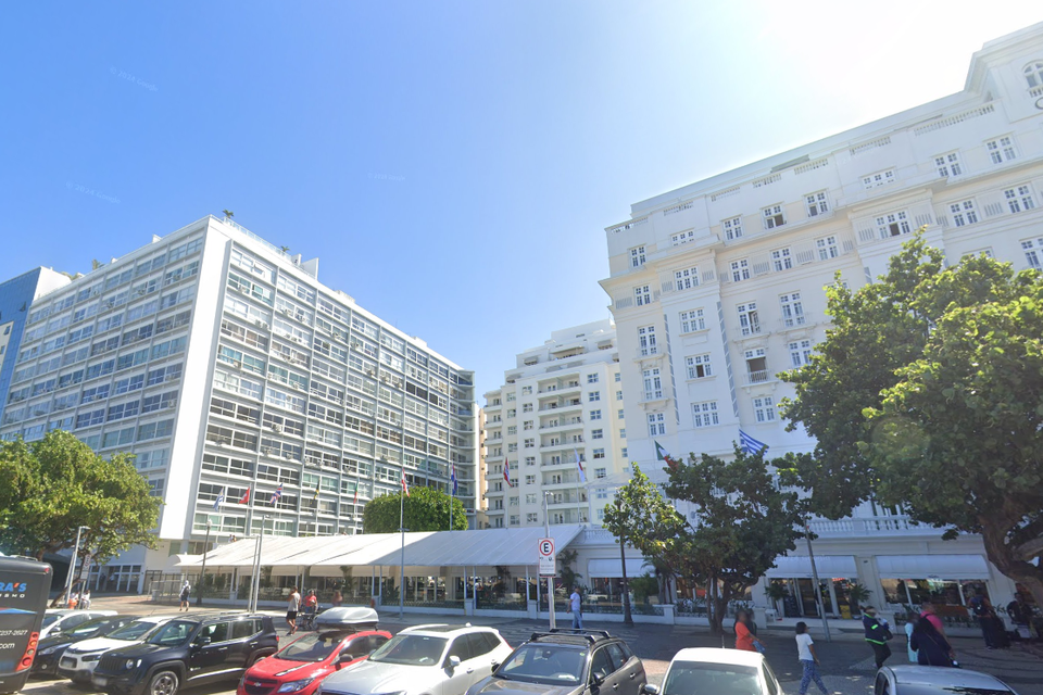 Het bekende Chopin-gebouw naast het Copacabana Palace hotel.