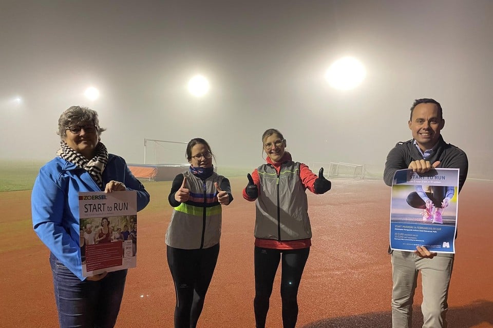 Elisabeth Joris (DBM, schepen voor sport in Malle), Elke Van Echelpoel (AC Dal), Nancy Van Der Schoot (AC Dal), Olivier Rul (Open Vld, schepen voor sport in Zoersel)