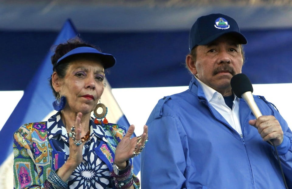 Daniel Ortega en zijn vrouw in 2018