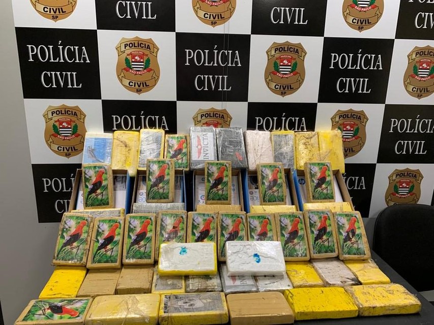 De inbeslaggenomen drugs in Brazilië. 