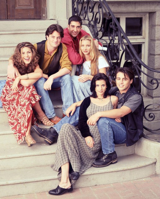 Friends-cast in de jaren ‘90 