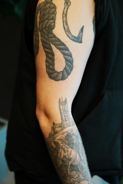 De Gentse tattoos van ‘Nickskin’. 