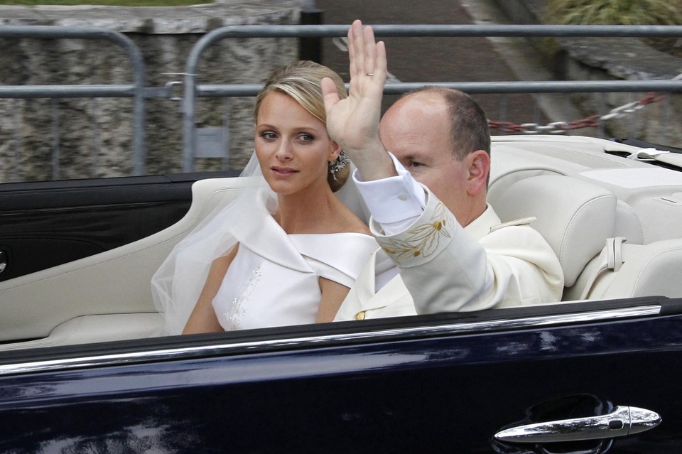Charlène en Albert op hun huwelijksdag