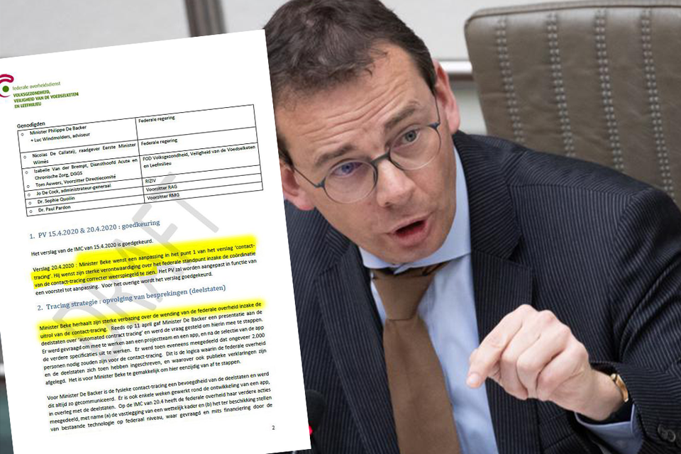 Minister Beke is zo verontwaardigd over de gang van zaken dat hij het expliciet in de notulen vermeld wil zien staan. 
