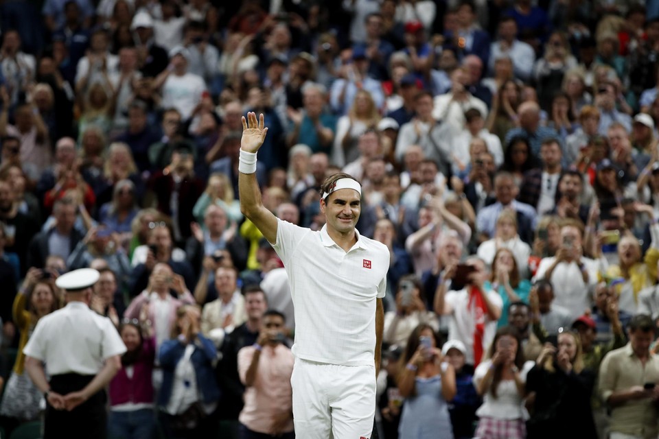 Federer haalde op Wimbledon nog de kwartfinales. 