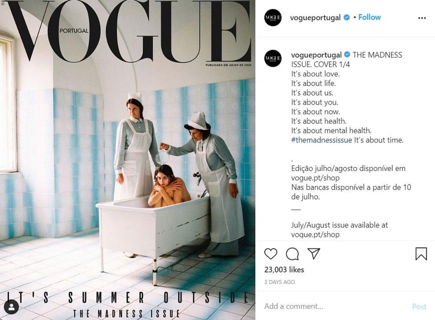 Deze cover van Vogue Portugal weekte heel wat reacties los op sociale media.