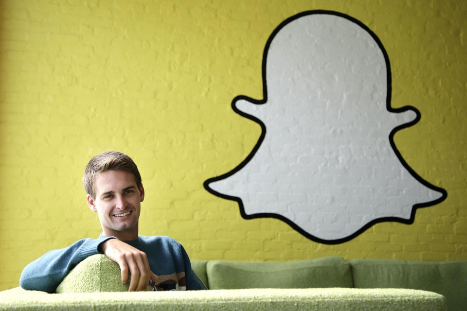 Evan Spiegel, CEO van Snap Inc., moederbedrijf van de Snapchat-app. 