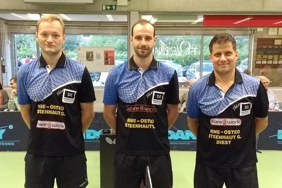 Pavel Plotonov, Diogo Carvalho en Alexey Smirnov ambiëren met PW Diest de dubbel. 