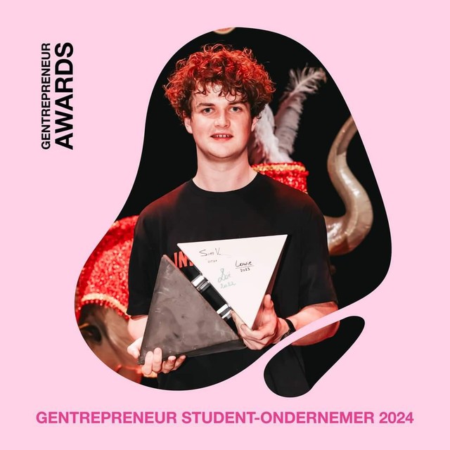 Ruben Van Geenberghe is Gentrepreneur Student-Ondernemer 2024.