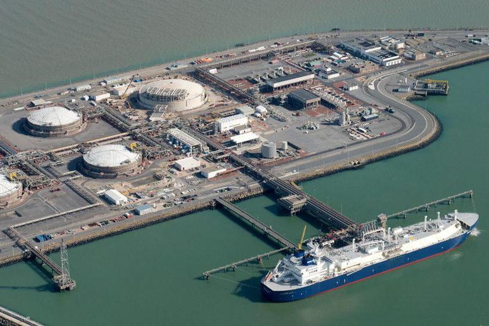 The import of LNG via Zeebrugge increased sharply.
