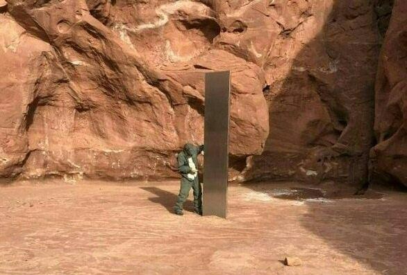De monoliet in de Amerikaanse woestijn van Utah.