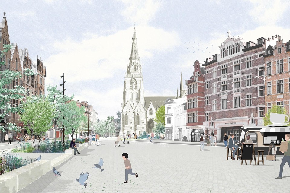 Zo zou het Dapperheidsplein er in de toekomst kunnen uitzien.