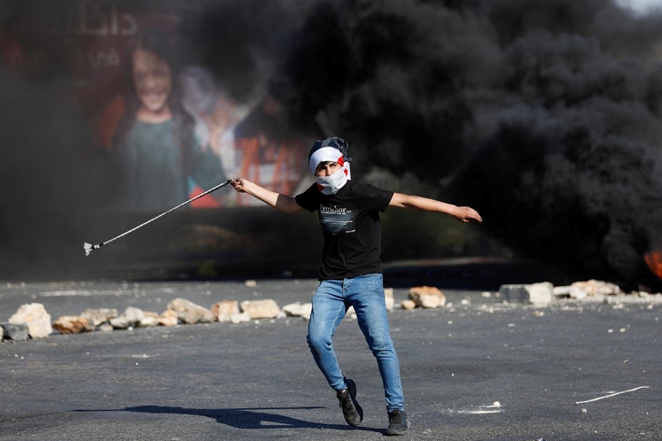 Rellen in Ramallah op Nakba, de Palestijnse feestdag 