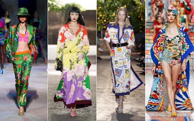 Vlnr: Versace, Valentino, Etro en Dolce & Gabbana 
