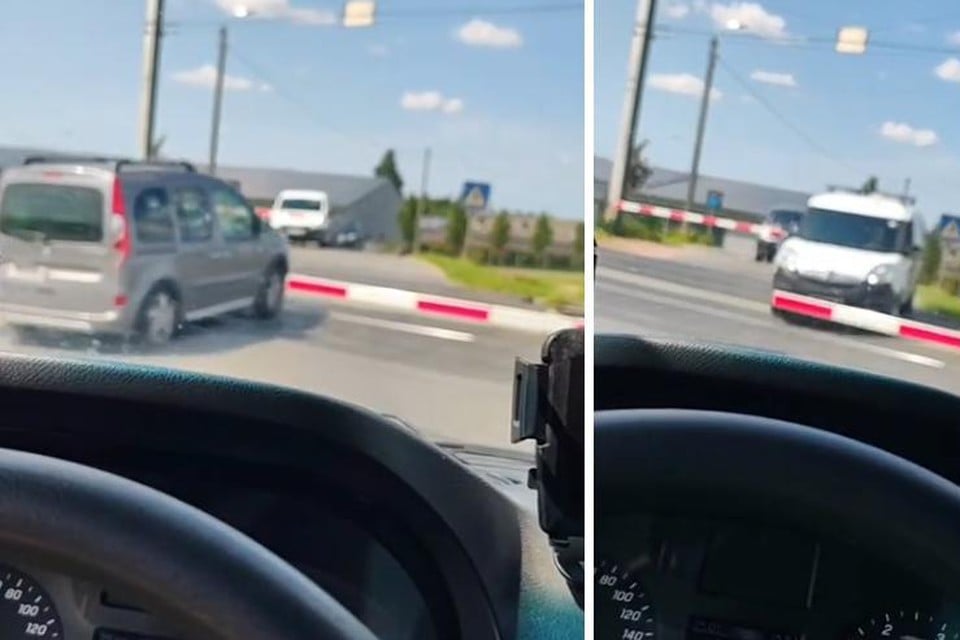 Images show how three drivers ignore closed level crossing: « life -threatening and prohibited » (Pittem)