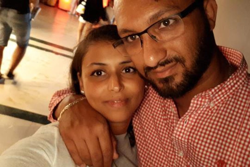 De overleden Colruymedewerker Mohamed Nahi, hier met zijn vrouw Samia Doghmi. 
