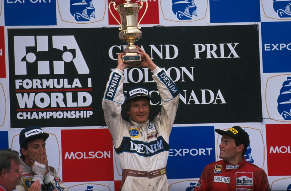 Thierry Boutsen - hier gefotografeerd tijdens één van zijn eerdere zeges, in Canada - boekte in 1990 in Hongarije de voorlopig allerlaatste Belgische F1-zege. 