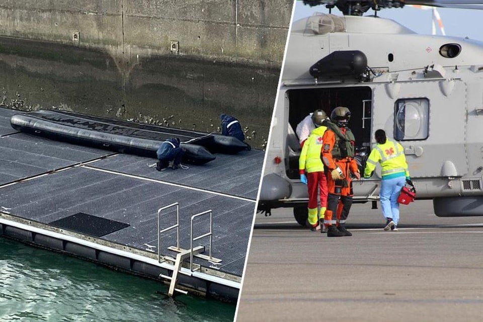 Twee nachten lang dobberden de transmigranten rond in een rubberbootje. Een vijftal moest met een reddingshelikopter overgevlogen worden naar de marinebasis in Zeebrugge.