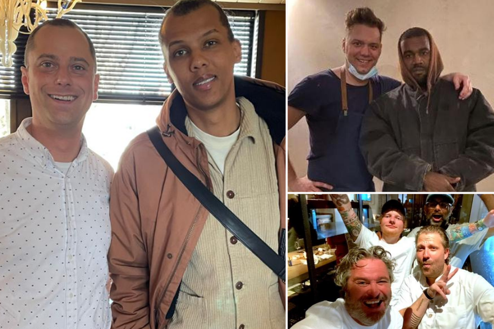 Stromae in Brasserie Livingroom 102 in Knokke-Heist, Kanye West in het Antwerpse restaurant Veranda en Ed Sheeran op bezoek in The Jane van Nick Bril.