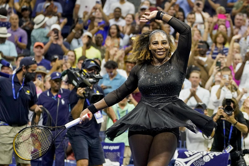 Williams at her farewell at the US Open. 