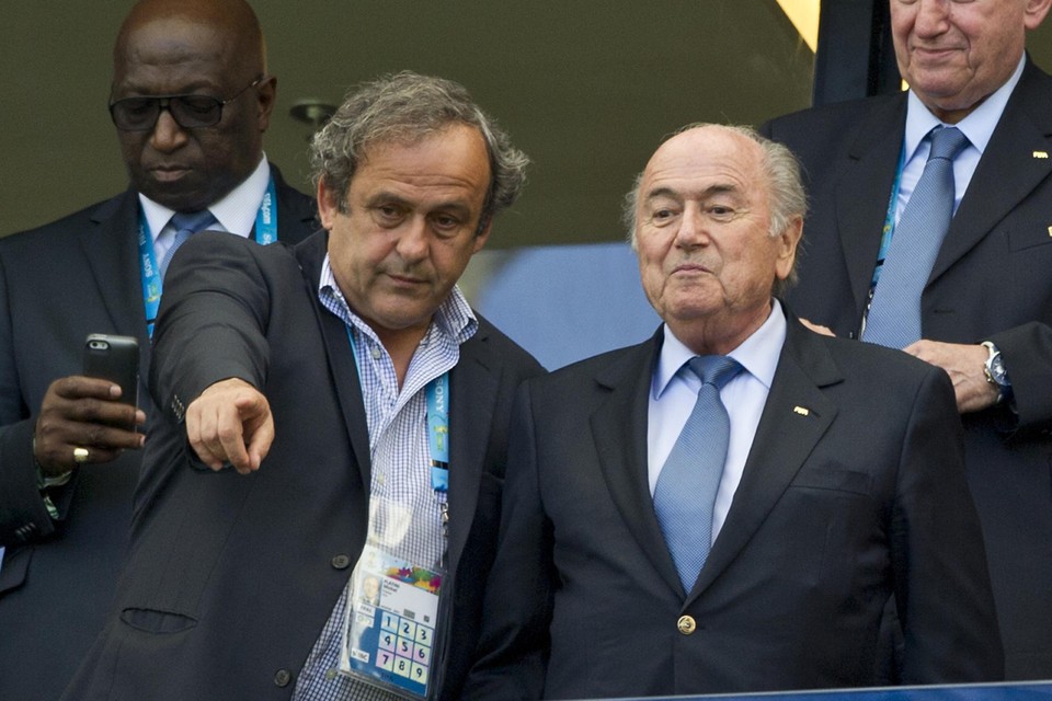 Michel Platini en Sepp Blatter 