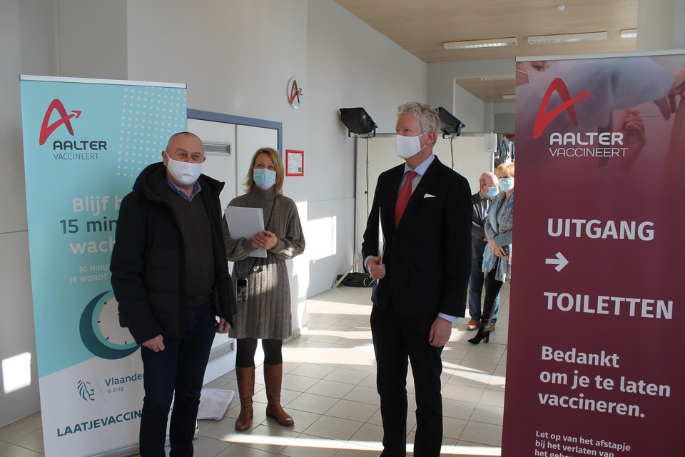 Het permanente vaccinatiecentrum in Aalter ging afgelopen maart open aan de Boomgaard in de voormalige bibliotheek.