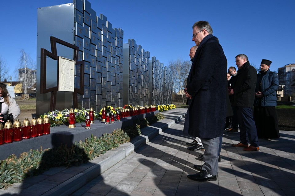 Prime Minister Bart De Wever on Tuesday for the war memorial in Boetsja.