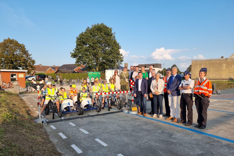 Het was dringen om als eerste het verkeerspark op te mogen.