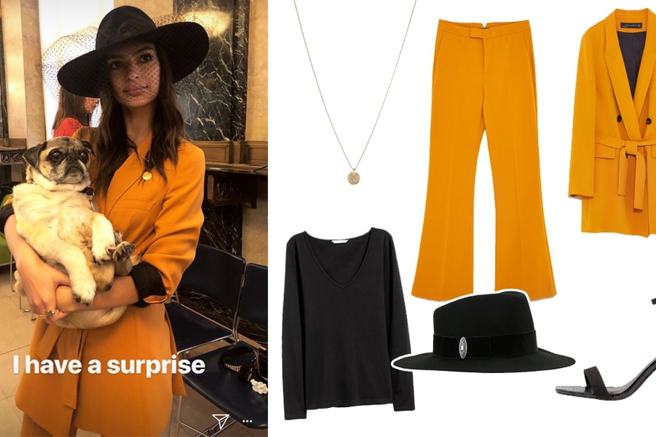 GET THE LOOK. Topmodel Emily Ratajkowski trouwt in betaalbaar mantelpak |  Het Nieuwsblad Mobile