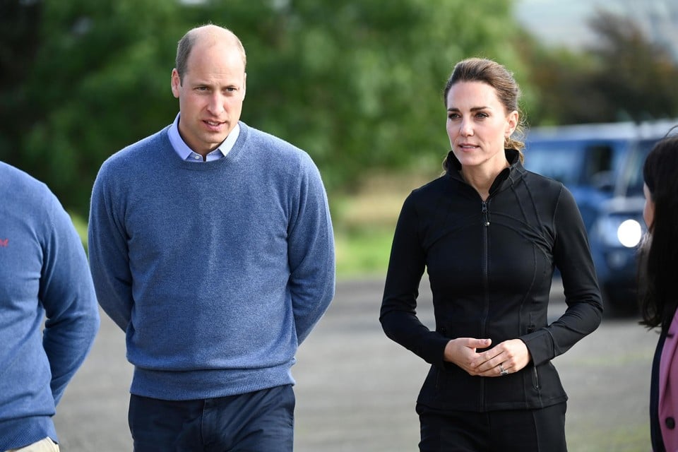 Prince William en zijn echtgenote tijdens een bezoek aan Noord-Ierland vorige maand