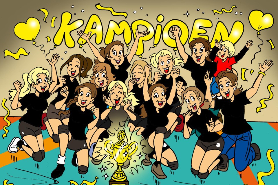 De U15 volleybalmeiden van NRG VC Geel zijn kampioen in hun reeks.