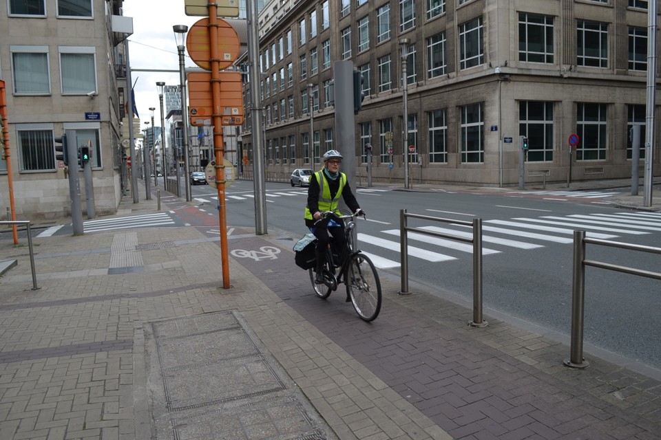De Wetstraat is een van de knooppunten waar er extra aandacht gaat naar de fietser.