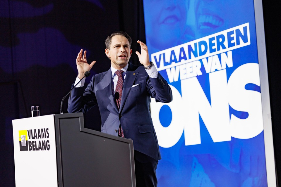 Tom Van Grieken, voorzitter van Vlaams Belang.