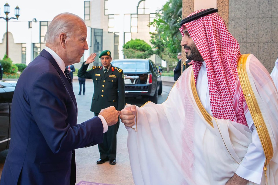Joe Biden en Mohammed Bin Salman 