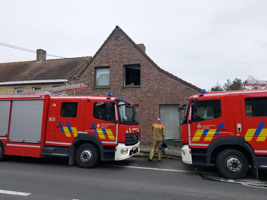 De brandweer was snel ter plaatse.