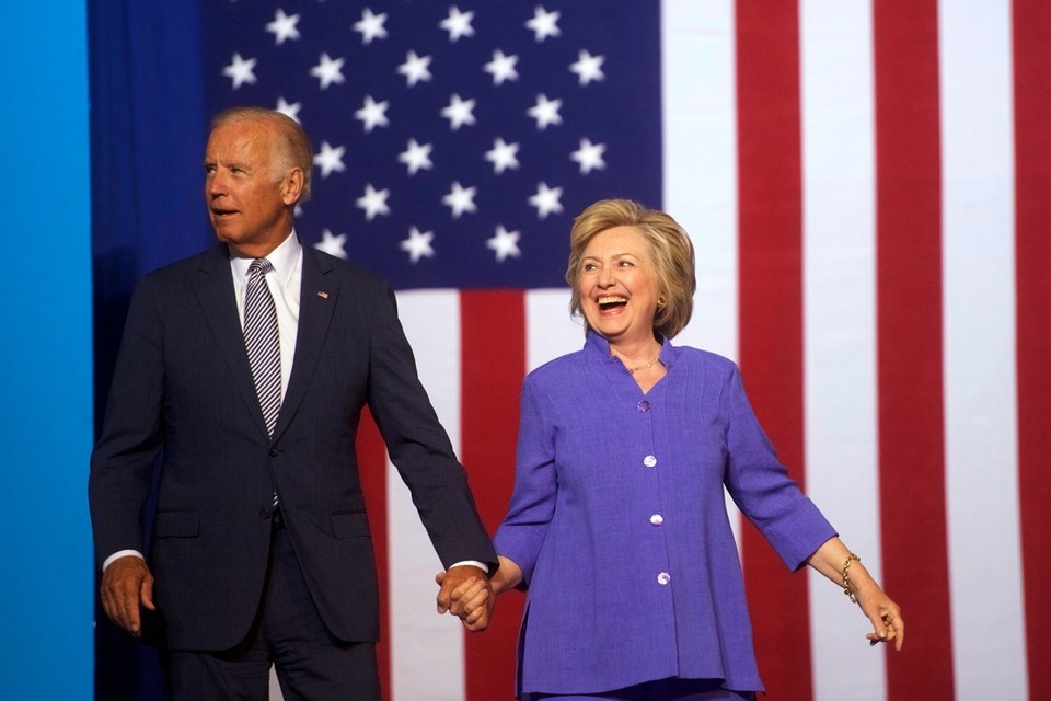 Joe Biden en Hillary Clinton 