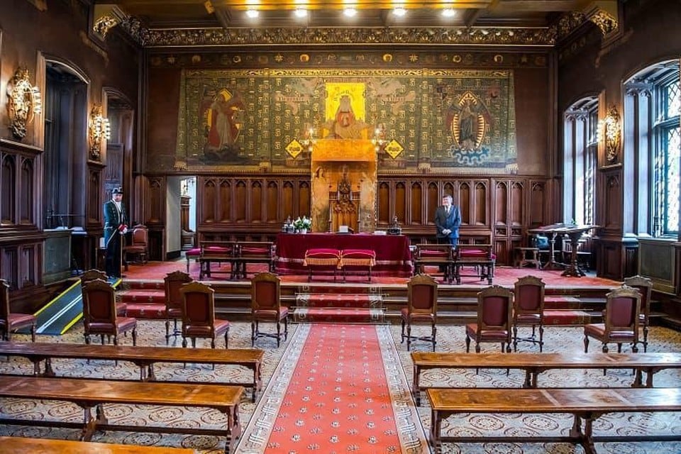 De trouwzaal staat uiteraard op het programma van de rondleidingen.