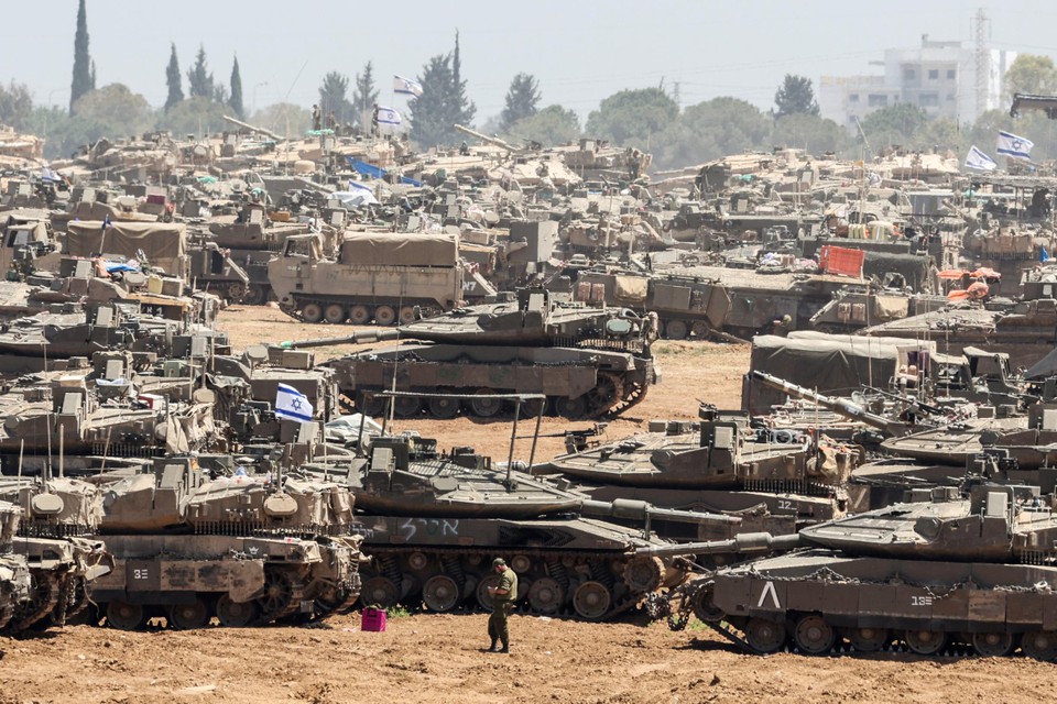 Israëlische tanks nabij Rafah.
