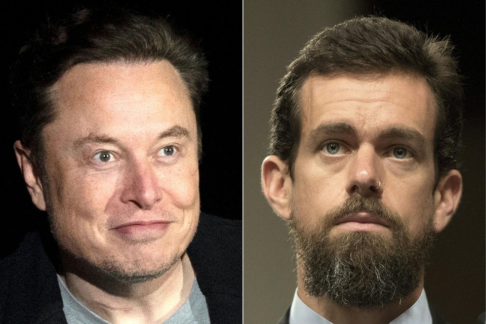 Elon Musk en Jack Dorsey. 