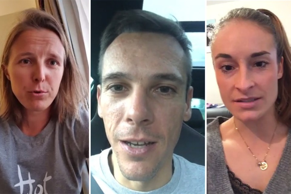 Kirsten Flipkens, Philippe Gilbert en Tessa Wullaert