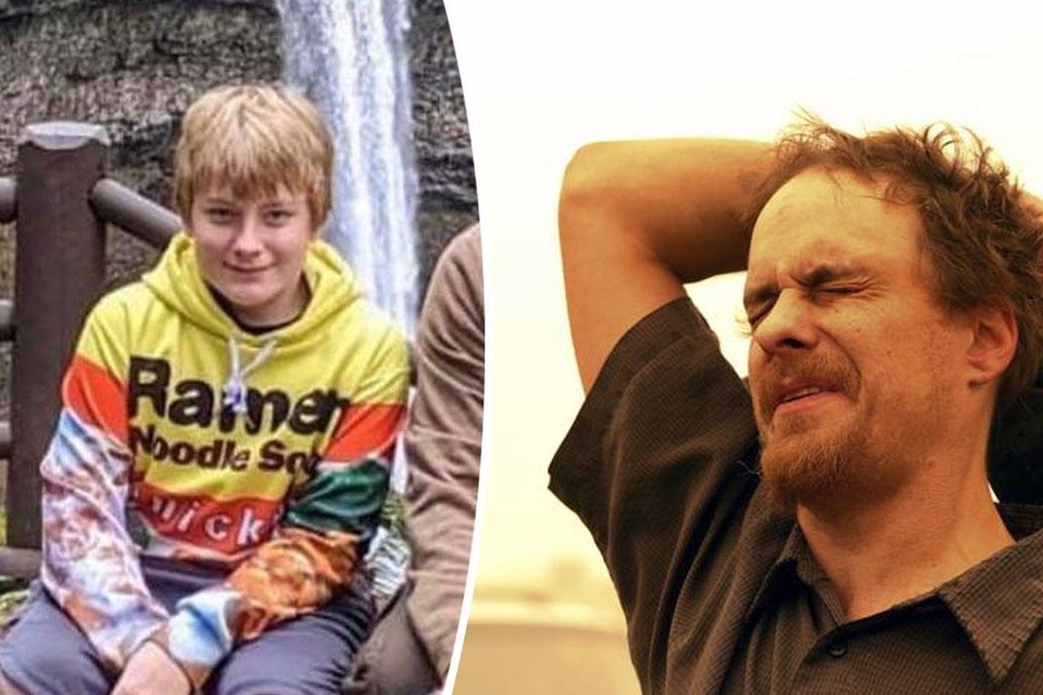 Wyatt Tofte en zijn papa Chris.