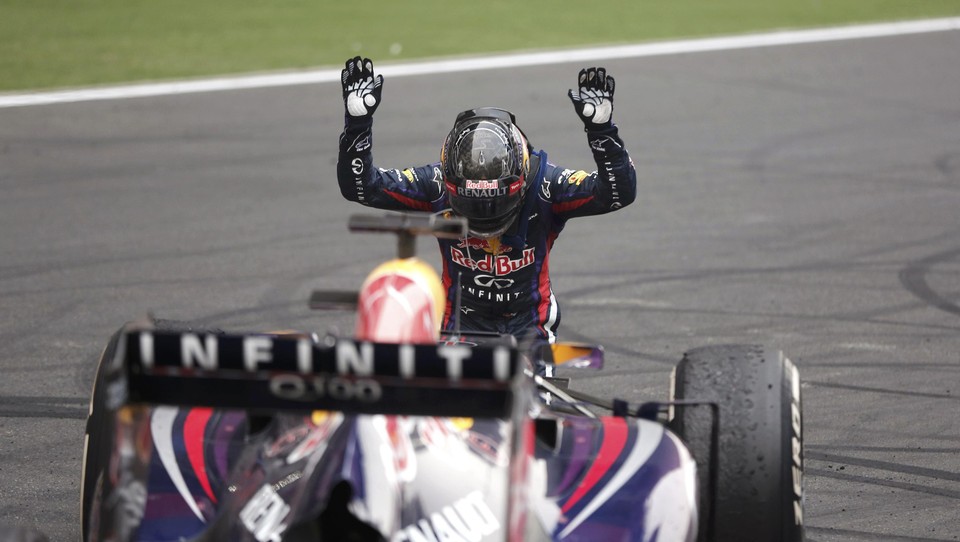 Sebastian Vettel won nine races in a row in 2013.  Will Max Verstappen become the second driver ever to succeed on Sunday?