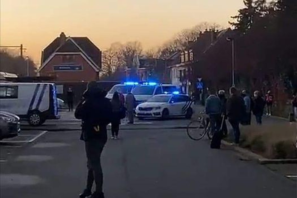Er kwam veel politie naar het station van Kortemark.