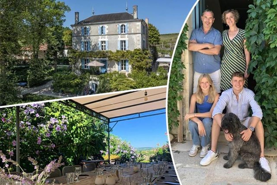 Tinne, Olivier, Sieke en Celle zijn gelukkig in Frankrijk.