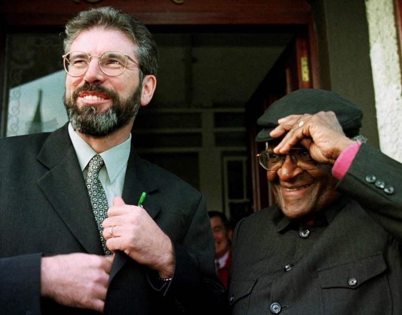 Met IRA-leider Gerry Adams 