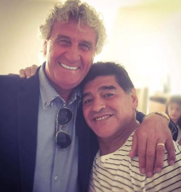 Jean-Marie Pfaff en Diego Maradona.