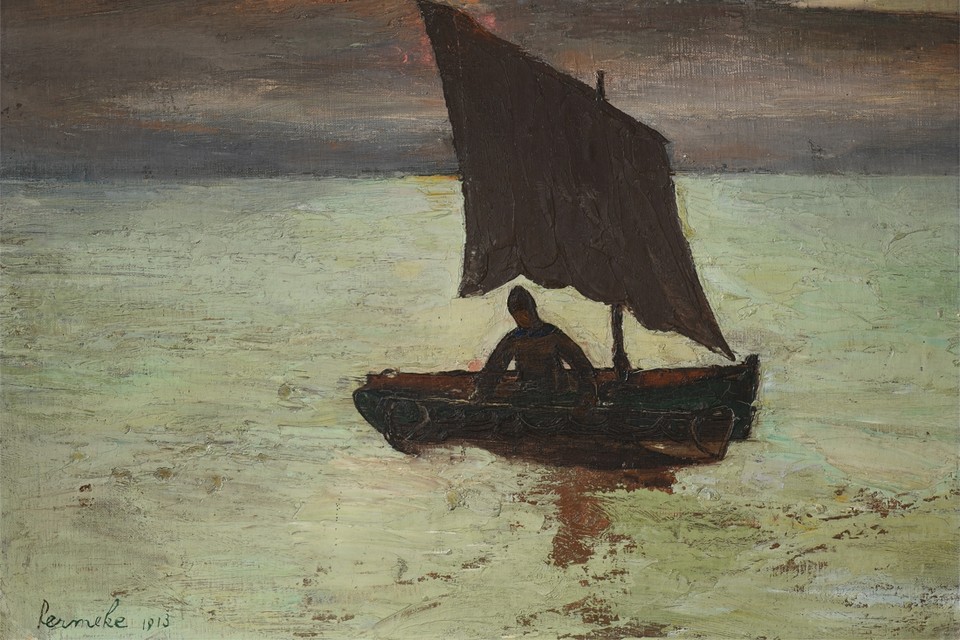 Visser in zeilboot (1913) van Permeke. 