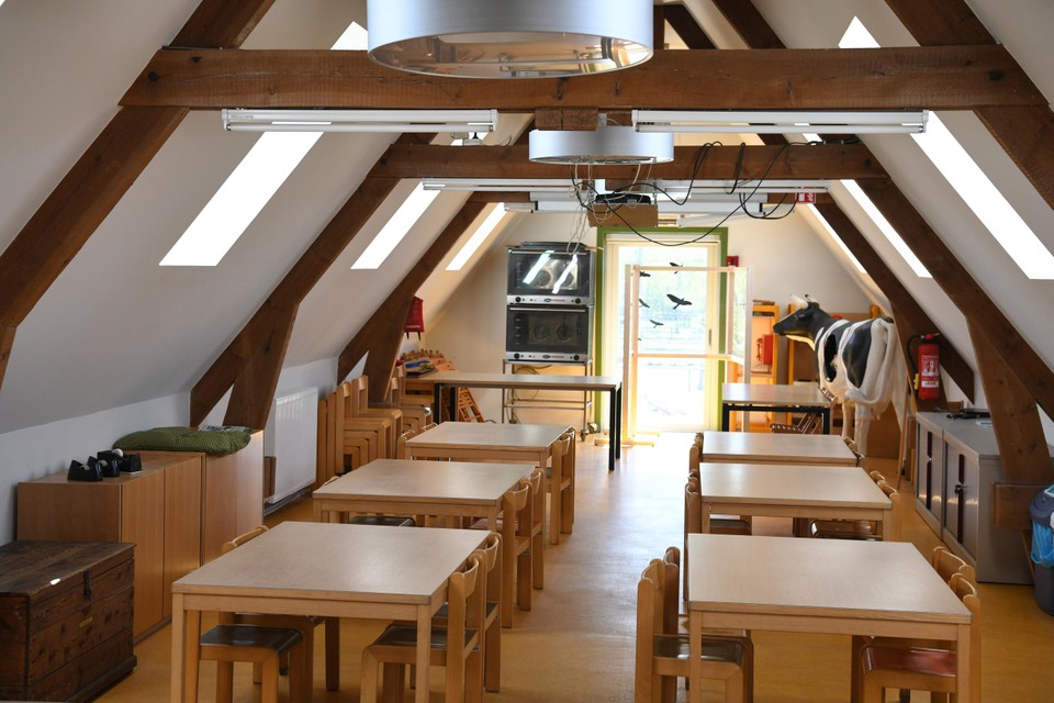 Baking workshops are held in the former hayloft. 