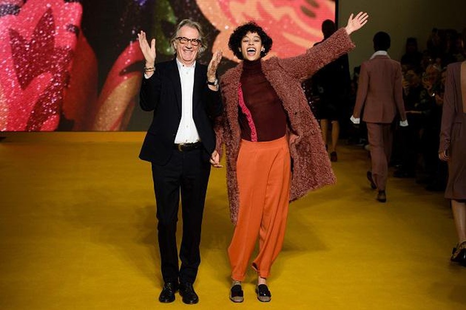 Paul Smith tijdens de modeweek in Londen in 2016. 